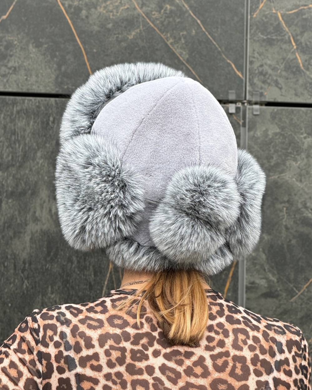 Faux Fur Hat "Gray Fox" Faux Fur Hat "Gray Fox"